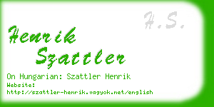 henrik szattler business card